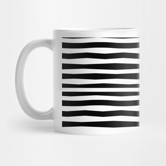 Black and White Simple Stripe by timegraf